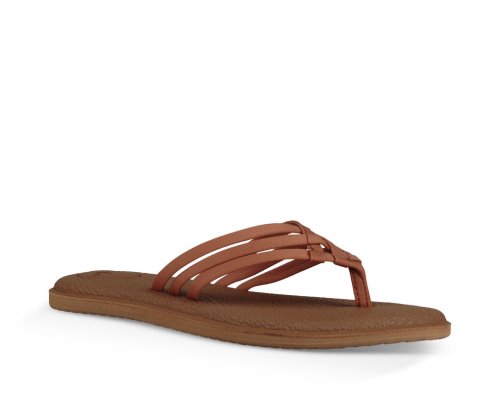 Női Strandpapucs - Sanuk Yoga Salty - Sanuk Barna Cipő FIQSMJ276